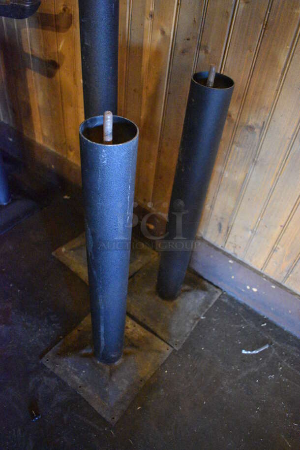 3 Black Metal Table Base Pieces. 10x10x27, 10x10x39. 3 Times Your Bid! - Image 2 of 2