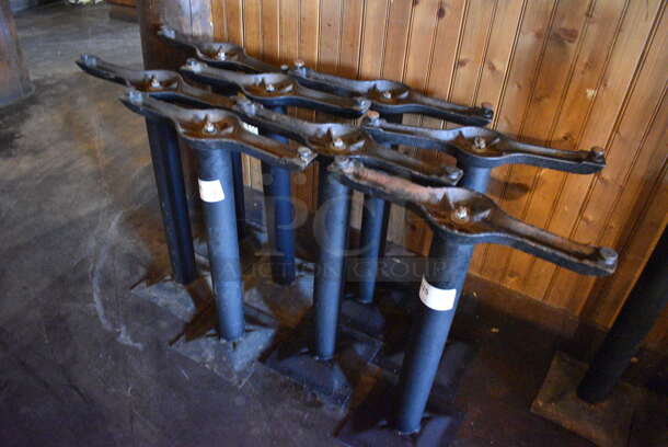 4 Black Metal Straight Leg Table Bases. 20x10x28. 4 Times Your Bid! - Image 2 of 2