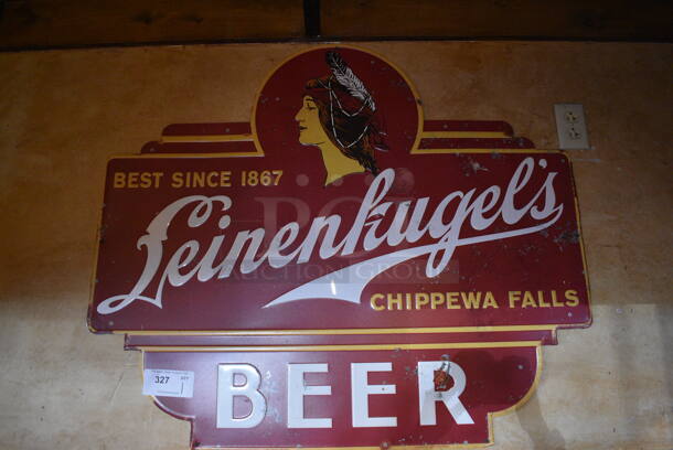Leinenkugel's Chippewa Falls Beer Sign. BUYER MUST REMOVE. 41x36 - Image 1 of 3