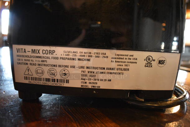 NICE! Vita-Mix Model VM0100 Metal Commercial Countertop Mixer w/ Pitcher. 120 Volts, 1 Phase. Unit Was Working When Restaurant Closed! - Image 4 of 4