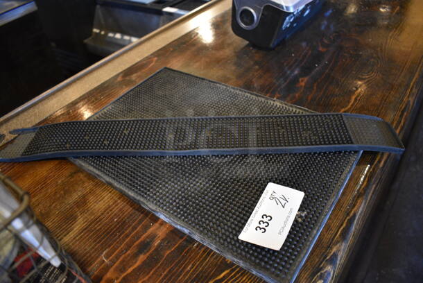 2 Black Bar Mats. 27.5x3.5x0.5, 18x12x0.5. 2 Times Your Bid! - Image 2 of 2