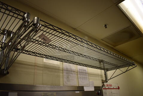 Chrome Finish Metro Style Wall Mount Shelf. BUYER MUST REMOVE. 60x18x16