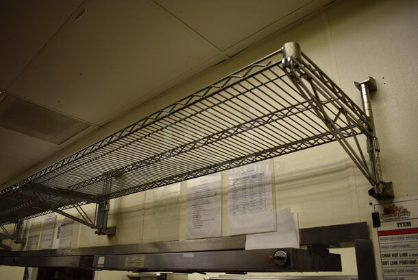 Chrome Finish Metro Style Wall Mount Shelf. BUYER MUST REMOVE. 60x18x16 - Image 2 of 2