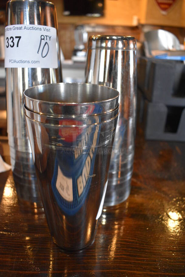 10 Metal Mixing Glasses. 3.5x3.5x7. 10 Times Your Bid!