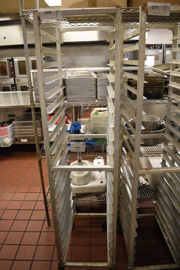 Metal Commercial Pan Transport Rack on Commercial Casters. 16x22x69 - Image 1 of 4