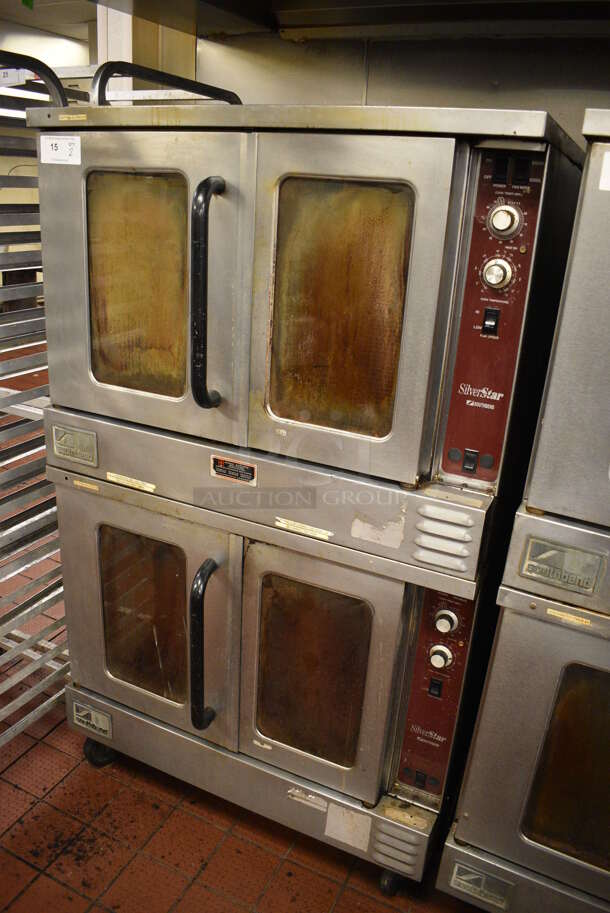 2 FANTASTIC! Southbend Stainless Steel Commercial Gas Powered Full Size Convection Oven w/ View Through Doors, Metal Oven Racks and Thermostatic Controls on Commercial Casters. BUYER MUST REMOVE. 38x33x65. 2 Times Your Bid! Unit Was Working When Restaurant Closed! - Image 2 of 9