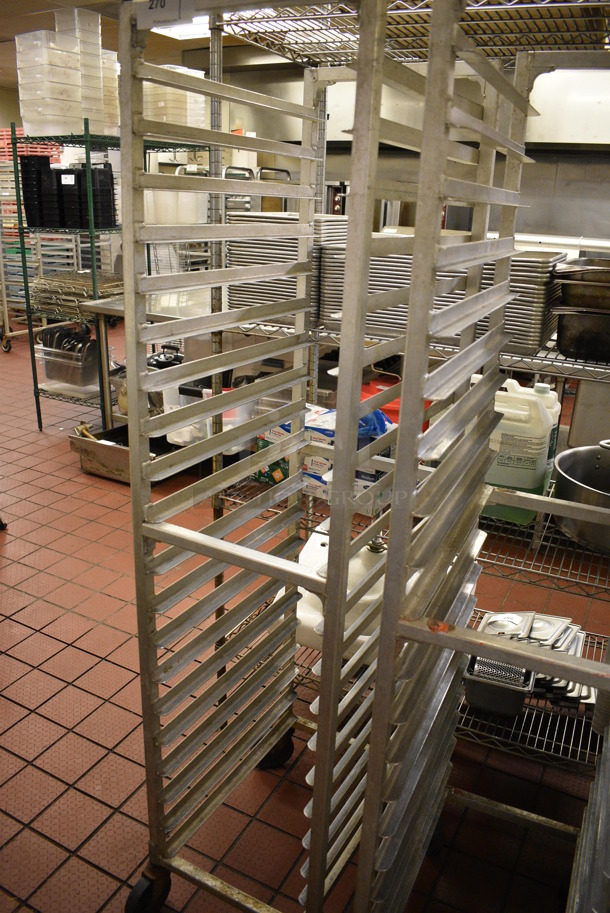 Metal Commercial Pan Transport Rack on Commercial Casters. 16x22x69 - Image 2 of 4