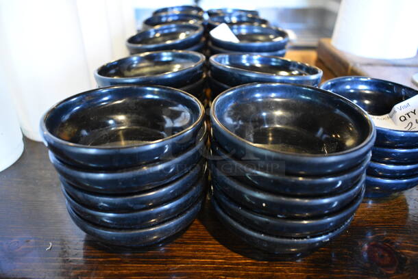 24 Carlisle Black Poly Sauce Bowls. 4x4x1.5. 24 Times Your Bid!