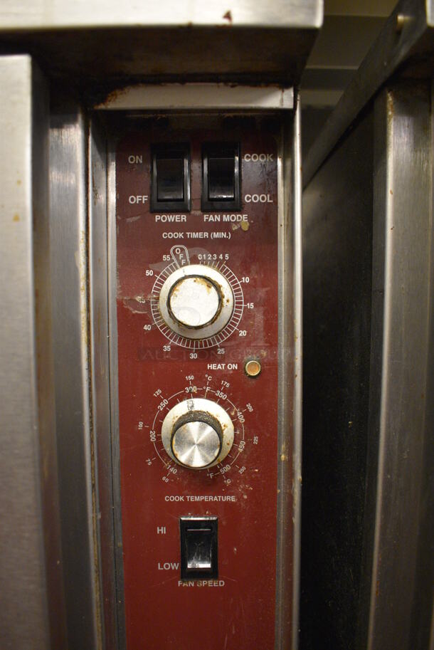 2 FANTASTIC! Southbend Stainless Steel Commercial Gas Powered Full Size Convection Oven w/ View Through Doors, Metal Oven Racks and Thermostatic Controls on Commercial Casters. BUYER MUST REMOVE. 38x33x65. 2 Times Your Bid! Unit Was Working When Restaurant Closed! - Image 3 of 9