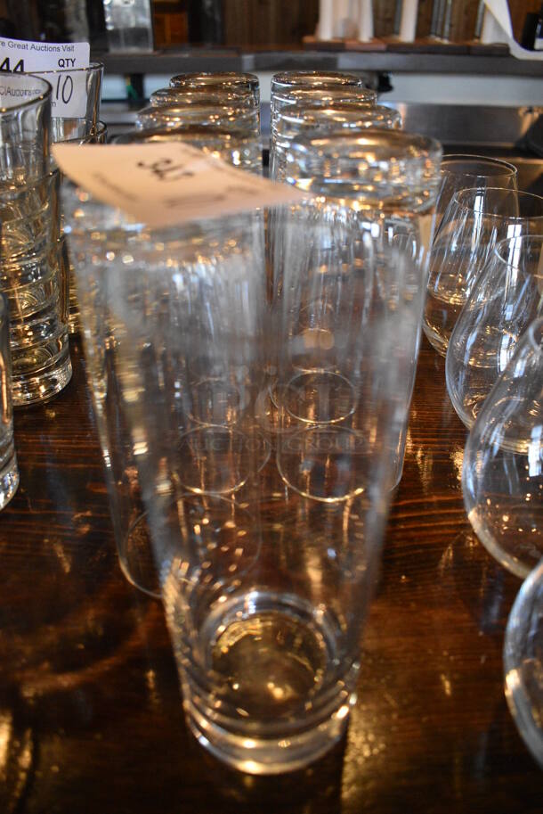 10 Beverage Glasses. 2.5x2.5x6.5. 10 Times Your Bid!