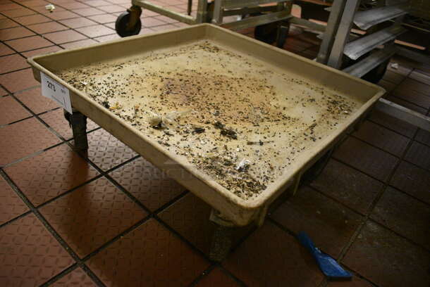 Tan Poly Dish Caddie Dolly on Commercial Casters. 21x21x9 - Image 2 of 3