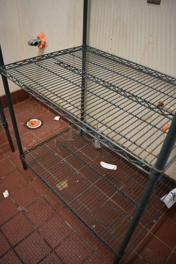 Green Finish 4 Tier Metro Style Shelving Unit. BUYER MUST DISMANTLE. PCI CANNOT DISMANTLE FOR SHIPPING. PLEASE CONSIDER FREIGHT CHARGES. 36x24x75 - Image 4 of 4