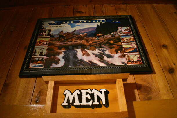 ALL ONE MONEY! Lot of Various Wall Decorations Including Smokey the Bear, Shelf, Pictures and Paul Bunyan Memorabilia! BUYER MUST REMOVE - Image 2 of 8
