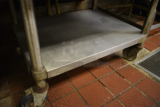 Stainless Steel Commercial Equipment Stand w/ Metal Undershelf on Commercial Casters. 36x30x25.5 - Image 2 of 2