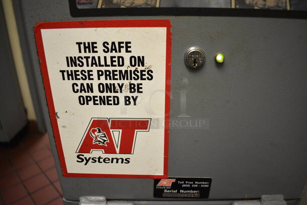 AT Systems Gray Metal Safe w/ Bill Collectors. Does Not Come w/ Keys. BUYER MUST REMOVE. 13.5x19x56 - Image 4 of 8