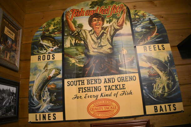 ALL ONE MONEY! Lot of Various Wall Decorations Including Paul Bunyan Memorabilia, Pictures and Metal Tins! BUYER MUST REMOVE - Image 4 of 6