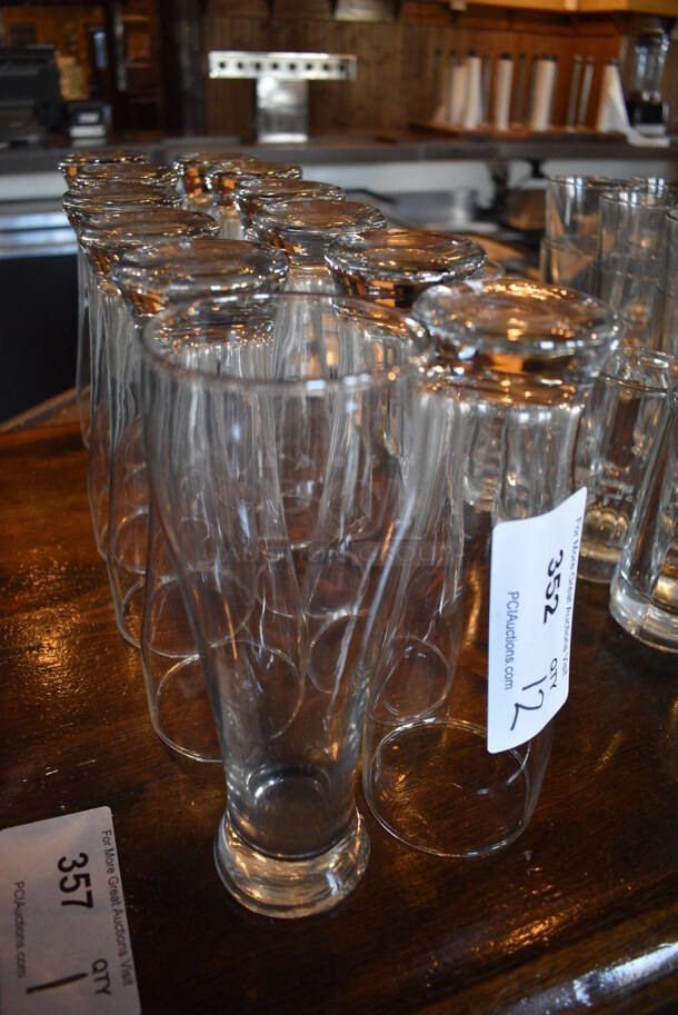 12 Beverage Glasses. 3.5x3.5x9. 12 Times Your Bid!