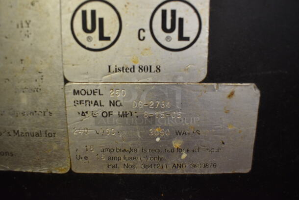 SWEET! Cookshack Model 250 Metal Commercial Electric Powered Smoker w/ Metal Racks on Commercial Casters. 240 Volts. 26.5x27x63. Unit Was Working When Restaurant Closed! - Image 6 of 8