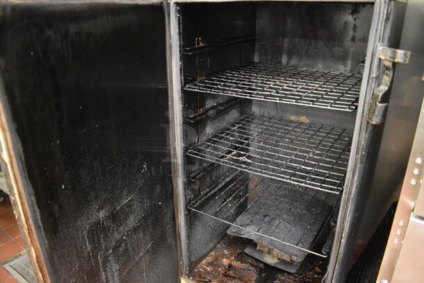 SWEET! Cookshack Model 250 Metal Commercial Electric Powered Smoker w/ Metal Racks on Commercial Casters. 240 Volts. 26.5x27x63. Unit Was Working When Restaurant Closed! - Image 8 of 8