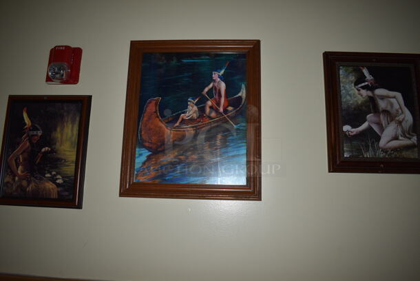 ALL ONE MONEY! Lot of Entire Room's Various Wall Decorations Including Native American Pictures! BUYER MUST REMOVE - Image 2 of 6