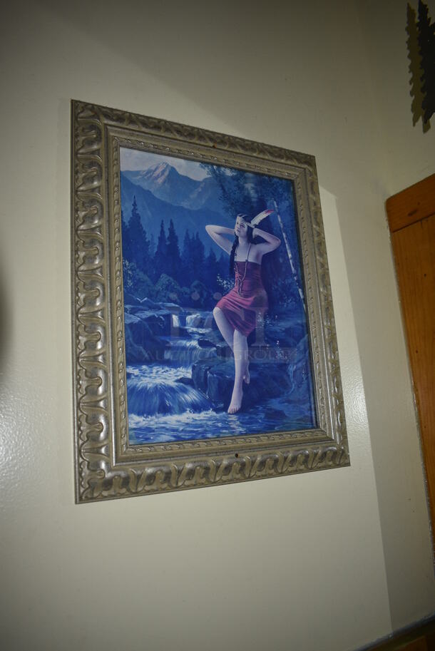 ALL ONE MONEY! Lot of Entire Room's Various Wall Decorations Including Native American Pictures! BUYER MUST REMOVE - Image 4 of 6