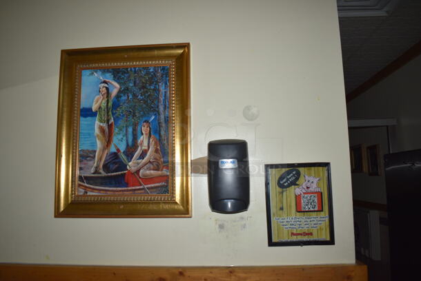 ALL ONE MONEY! Lot of Entire Room's Various Wall Decorations Including Native American Pictures! BUYER MUST REMOVE - Image 5 of 6