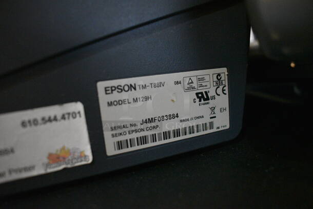 ALL ONE MONEY! Lot of 15" POS Monitor w/ Epson Model M129H Receipt Printer and Metal Cash Drawer! - Image 4 of 4