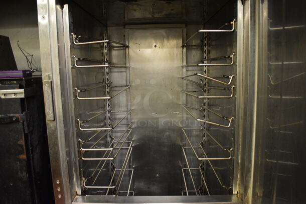 NICE! CresCor Model CO151FUA12B2083FD Metal Commercial 2 Half Size Door Roast N Hold Warming Cabinet on Commercial Casters. 230 Volts, 3 Phase. 29x35x74. Unit Was Working When Restaurant Closed! - Image 6 of 10