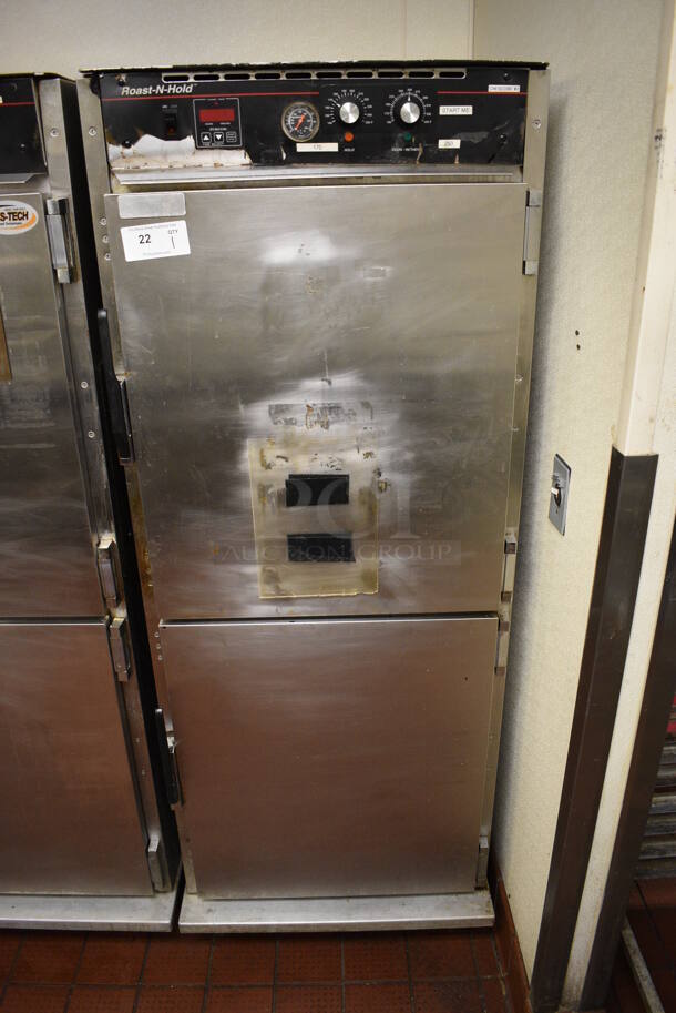 NICE! CresCor Model CO151FUA12B2083FD Metal Commercial 2 Half Size Door Roast N Hold Warming Cabinet on Commercial Casters. 230 Volts, 3 Phase. 29x35x74. Unit Was Working When Restaurant Closed!