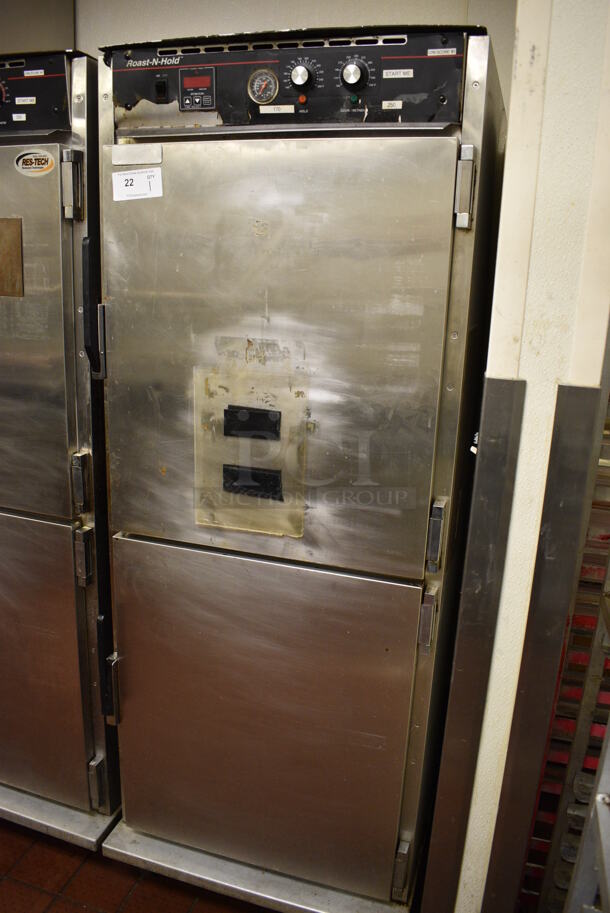 NICE! CresCor Model CO151FUA12B2083FD Metal Commercial 2 Half Size Door Roast N Hold Warming Cabinet on Commercial Casters. 230 Volts, 3 Phase. 29x35x74. Unit Was Working When Restaurant Closed! - Image 5 of 5
