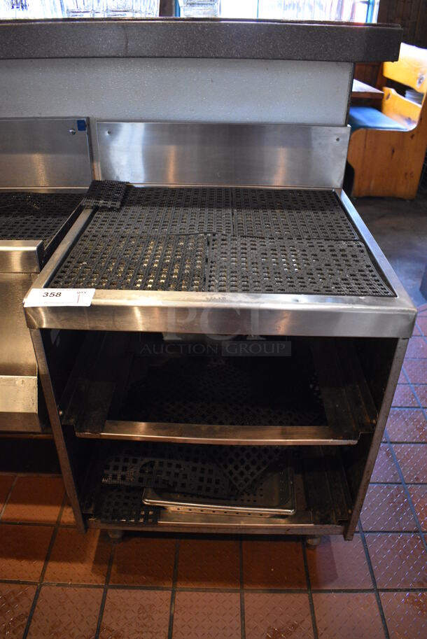 Stainless Steel Commercial Drainboard w/ Undershelf. BUYER MUST REMOVE. 24x24x36