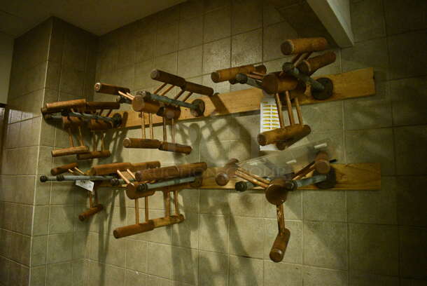 10 Wooden Countertop Tray Stands. 12x12x7. 10 Times Your Bid! - Image 1 of 2