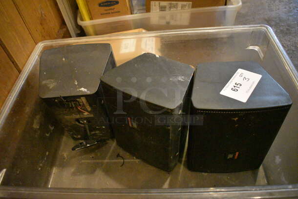 3 JBL Control Black Speakers. 9.5x7.5x6.5. 3 Times Your Bid!