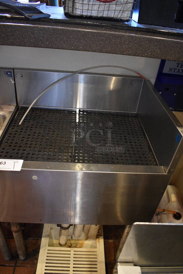 Stainless Steel Commercial Drainboard w/ Backsplash and Side Splash Guard. BUYER MUST REMOVE. 24x19x36 - Image 3 of 3