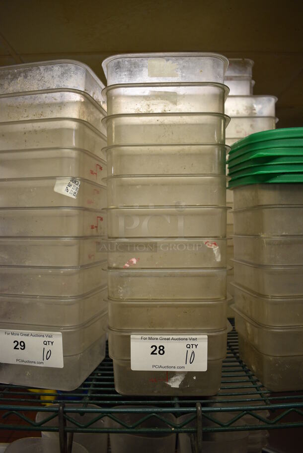 10 Poly Clear Containers. 7x7x4. 10 Times Your Bid! - Image 1 of 2