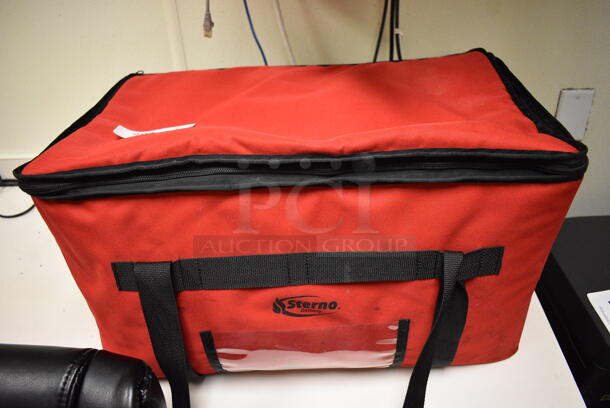 Sterno Red Insulated Carrying Bag. 24x15x13