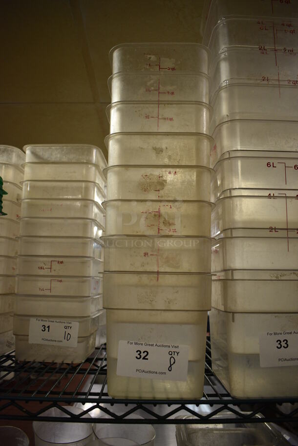 8 Poly Clear Containers. 7x7x7. 8 Times Your Bid! - Image 1 of 2