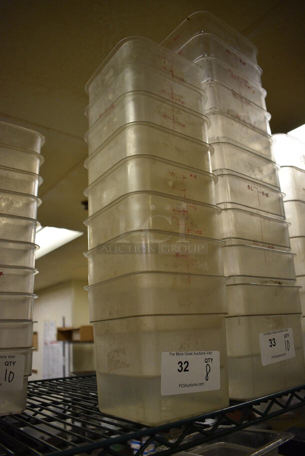 8 Poly Clear Containers. 7x7x7. 8 Times Your Bid! - Image 2 of 2