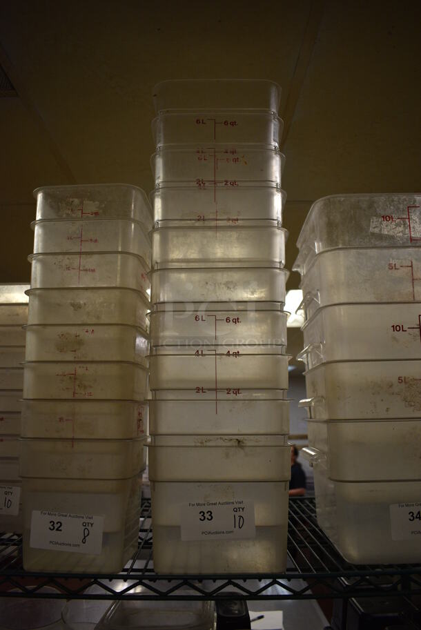 10 Poly Clear Containers. 8x8x7. 10 Times Your Bid!