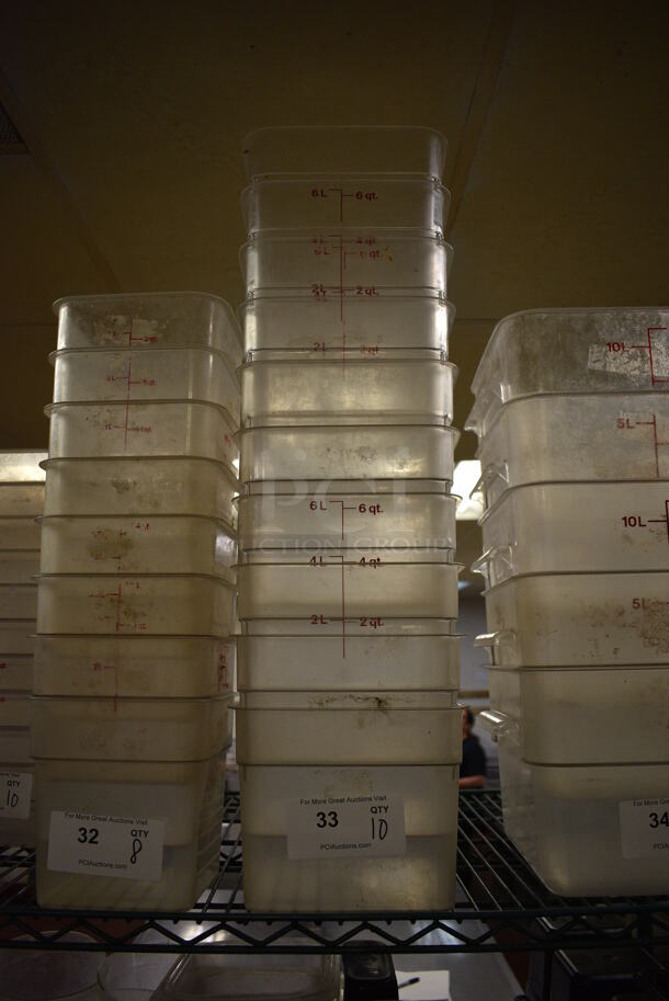 10 Poly Clear Containers. 8x8x7. 10 Times Your Bid! - Image 1 of 2
