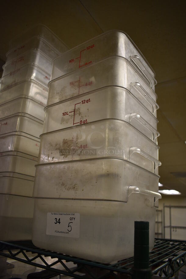 5 Clear Poly Containers. 12x11x8. 5 Times Your Bid! - Image 2 of 2