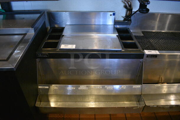Stainless Steel Commercial Ice Bin w/ Backsplash and Speedwell. BUYER MUST REMOVE. 30x29x36