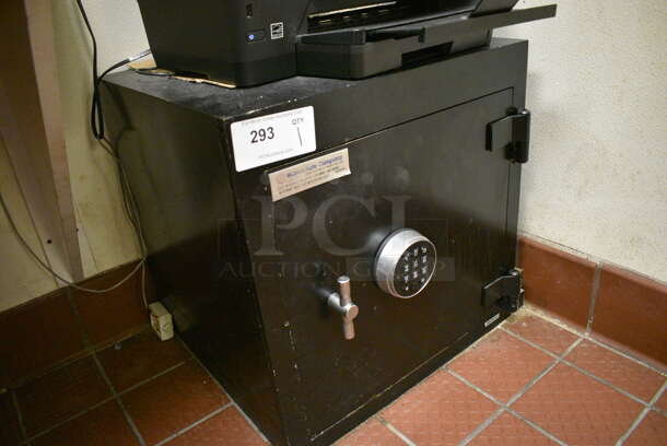 Wilson Safe Co Black Metal Single Compartment Safe. Comes w/ Combination. BUYER MUST REMOVE. 20.5x21.5x20.5 - Image 2 of 5