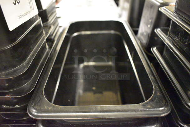 4 Black Poly 1/3 Size Drop In Bins. 1/3x6. 4 Times Your Bid! - Image 2 of 2