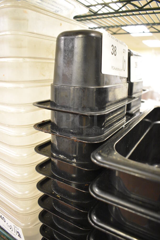 10 Black Poly 1/9 Size Drop In Bins. 1/9x4. 10 Times Your Bid! - Image 2 of 2