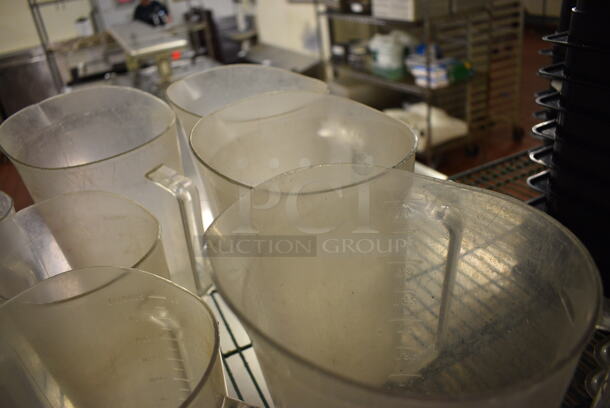 4 Clear Poly Pitchers. 9x7x10.5. 4 Times Your Bid! - Image 2 of 2