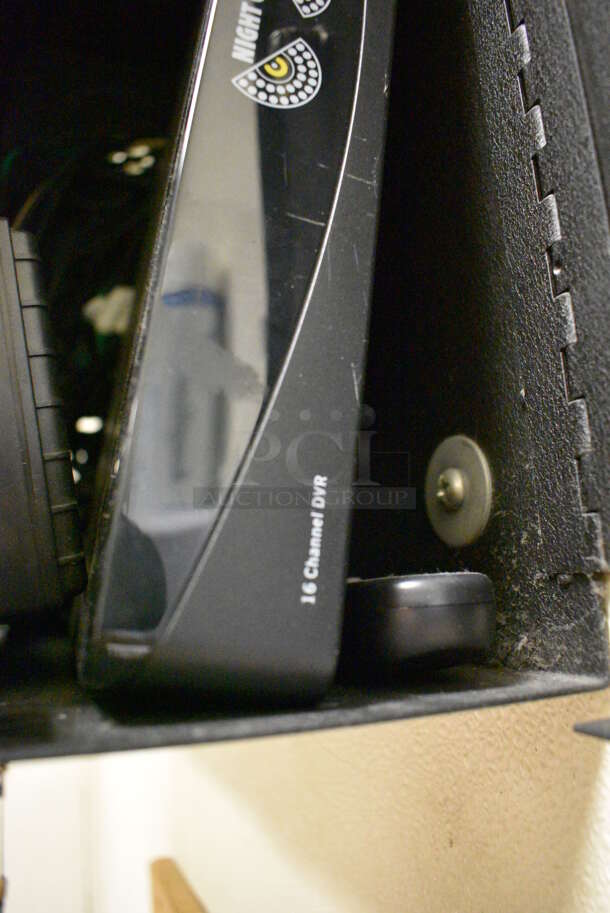 Night Owl 16 Channel DVR in Black Metal Wall Mount Unit. BUYER MUST REMOVE. 17x7x21 - Image 3 of 4