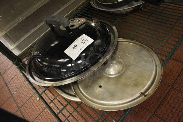 5 Various Metal Round Lids. Includes 11.5x11.5. 5 Times Your Bid! - Image 2 of 2