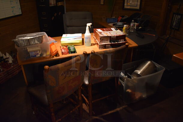 ALL ONE MONEY! ROOM LOT! Entire Contents of This Office Including Desk, Office Chair, Filing Cabinet, Television and Wall Decor! BUYER MUST REMOVE - Image 6 of 8