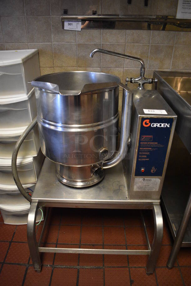 BEAUTIFUL! Groen Model TDB-40 Stainless Steel Commercial Floor Style 40 Quart Electric Powered Tilting Kettle. 28x28x48. Unit Was Working When Restaurant Closed! - Image 1 of 8